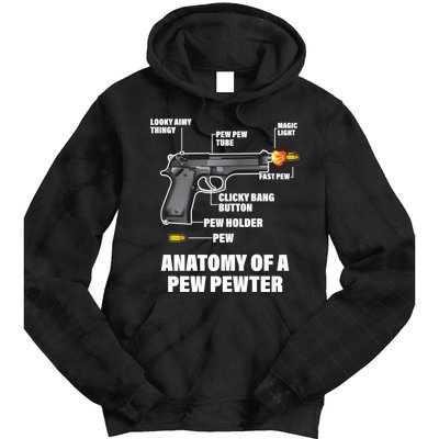 Pew Pewer Anatomy Tie Dye Hoodie