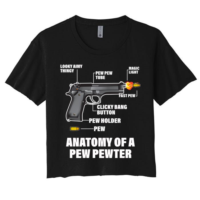 Pew Pewer Anatomy Women's Crop Top Tee