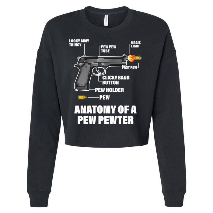 Pew Pewer Anatomy Cropped Pullover Crew