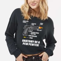 Pew Pewer Anatomy Cropped Pullover Crew