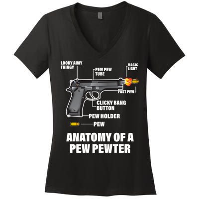 Pew Pewer Anatomy Women's V-Neck T-Shirt