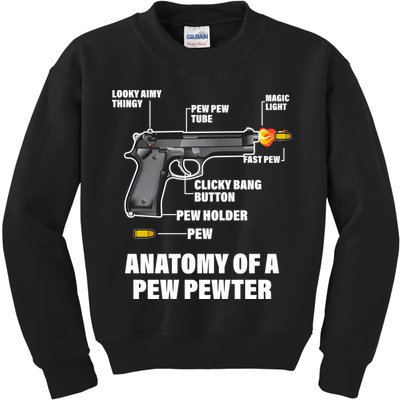 Pew Pewer Anatomy Kids Sweatshirt