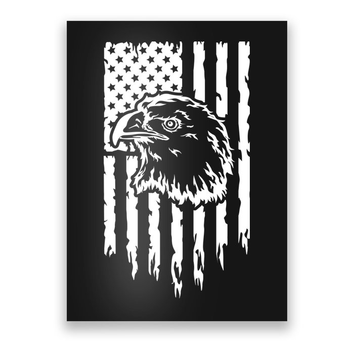Patriotic Eagle With Us Flag  Usa Poster