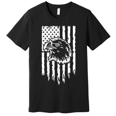 Patriotic Eagle With Us Flag  Usa Premium T-Shirt