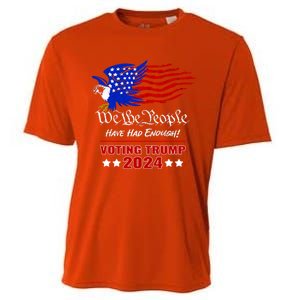 Patriotic Eagle We The People Have Had Enough Trump 2024 Funny Gift Cooling Performance Crew T-Shirt