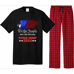 Patriotic Eagle We The People Have Had Enough Trump 2024 Funny Gift Pajama Set