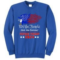 Patriotic Eagle We The People Have Had Enough Trump 2024 Funny Gift Sweatshirt