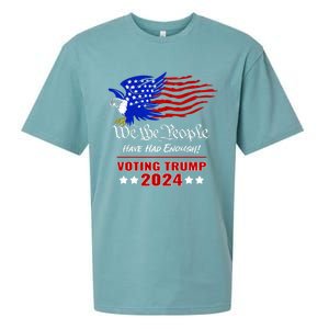 Patriotic Eagle We The People Have Had Enough Trump 2024 Funny Gift Sueded Cloud Jersey T-Shirt