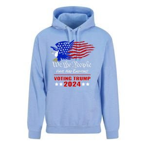 Patriotic Eagle We The People Have Had Enough Trump 2024 Funny Gift Unisex Surf Hoodie