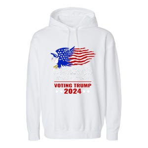 Patriotic Eagle We The People Have Had Enough Trump 2024 Funny Gift Garment-Dyed Fleece Hoodie