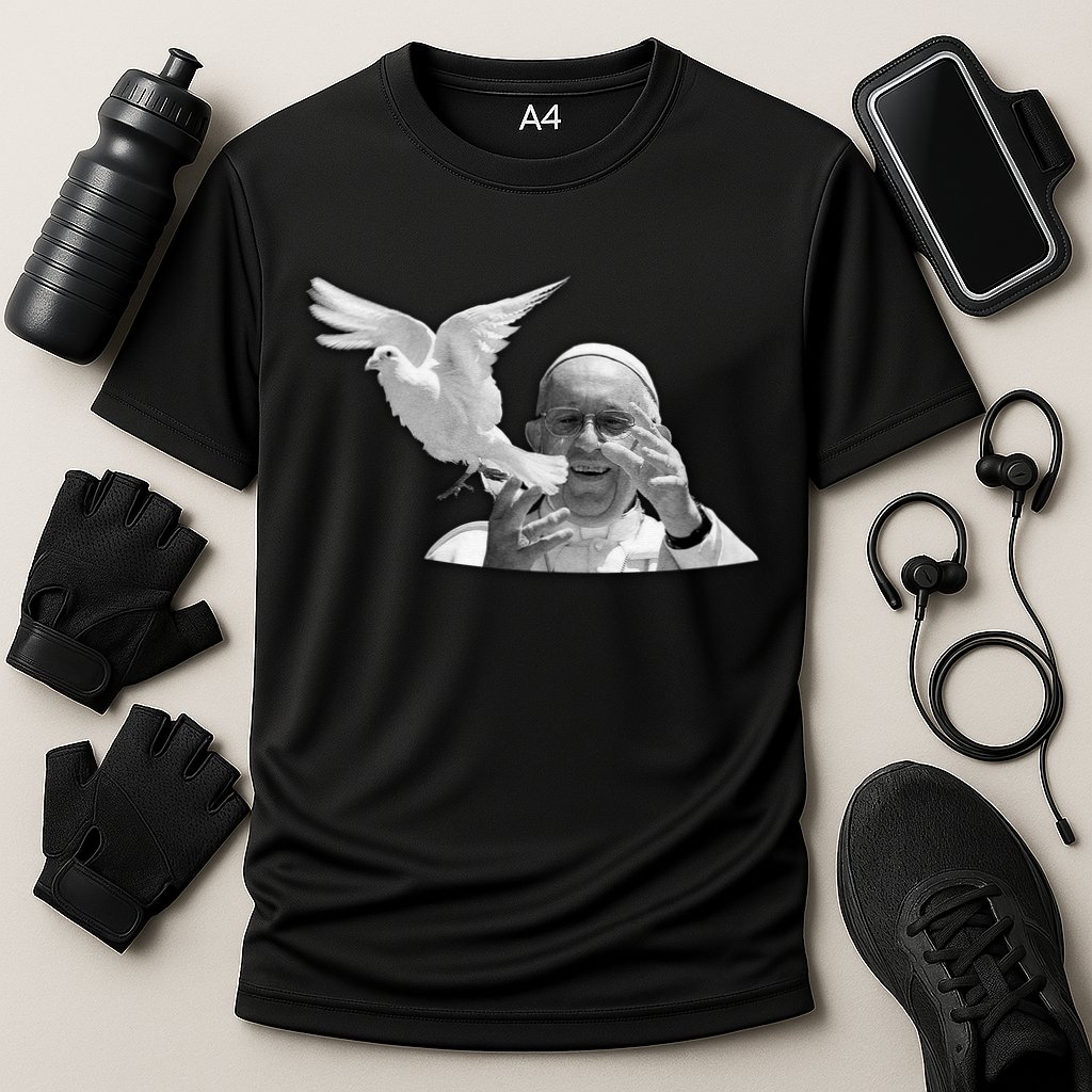 Pope Francis 1936-2025 Memorial Dove Cooling Performance Crew T-Shirt