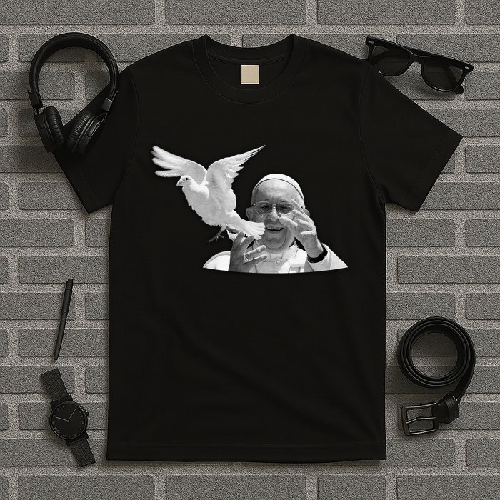 Pope Francis 1936-2025 Memorial Dove T-Shirt