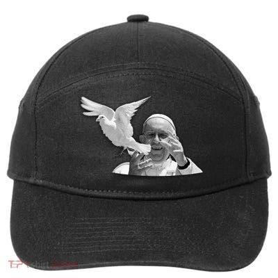 Pope Francis 1936-2025 Memorial Dove 7-Panel Snapback Hat