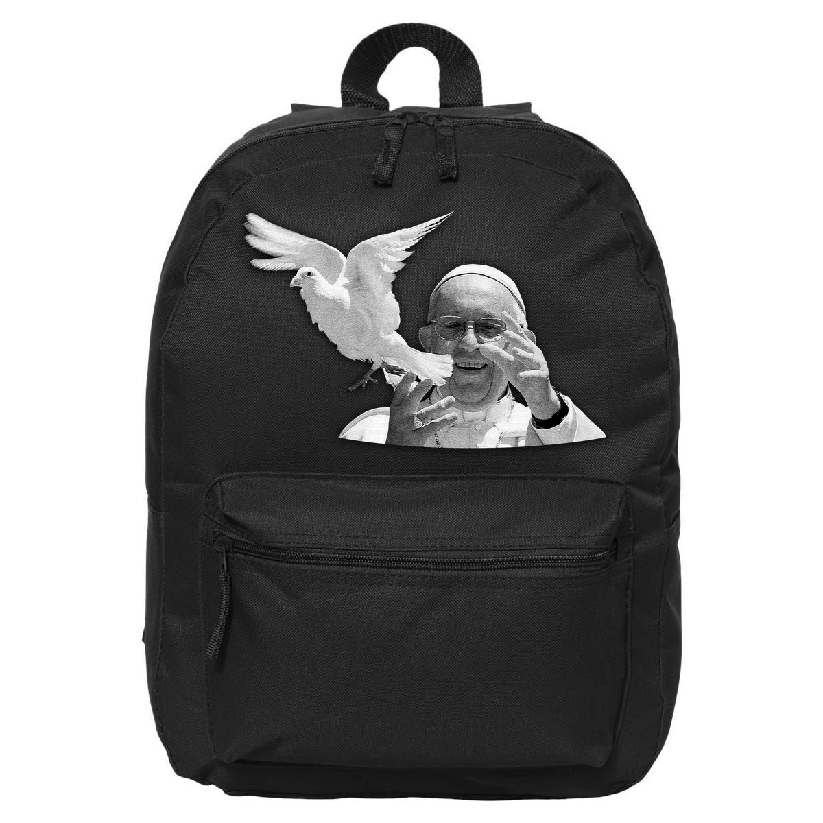 Pope Francis 1936-2025 Memorial Dove 16 in Basic Backpack