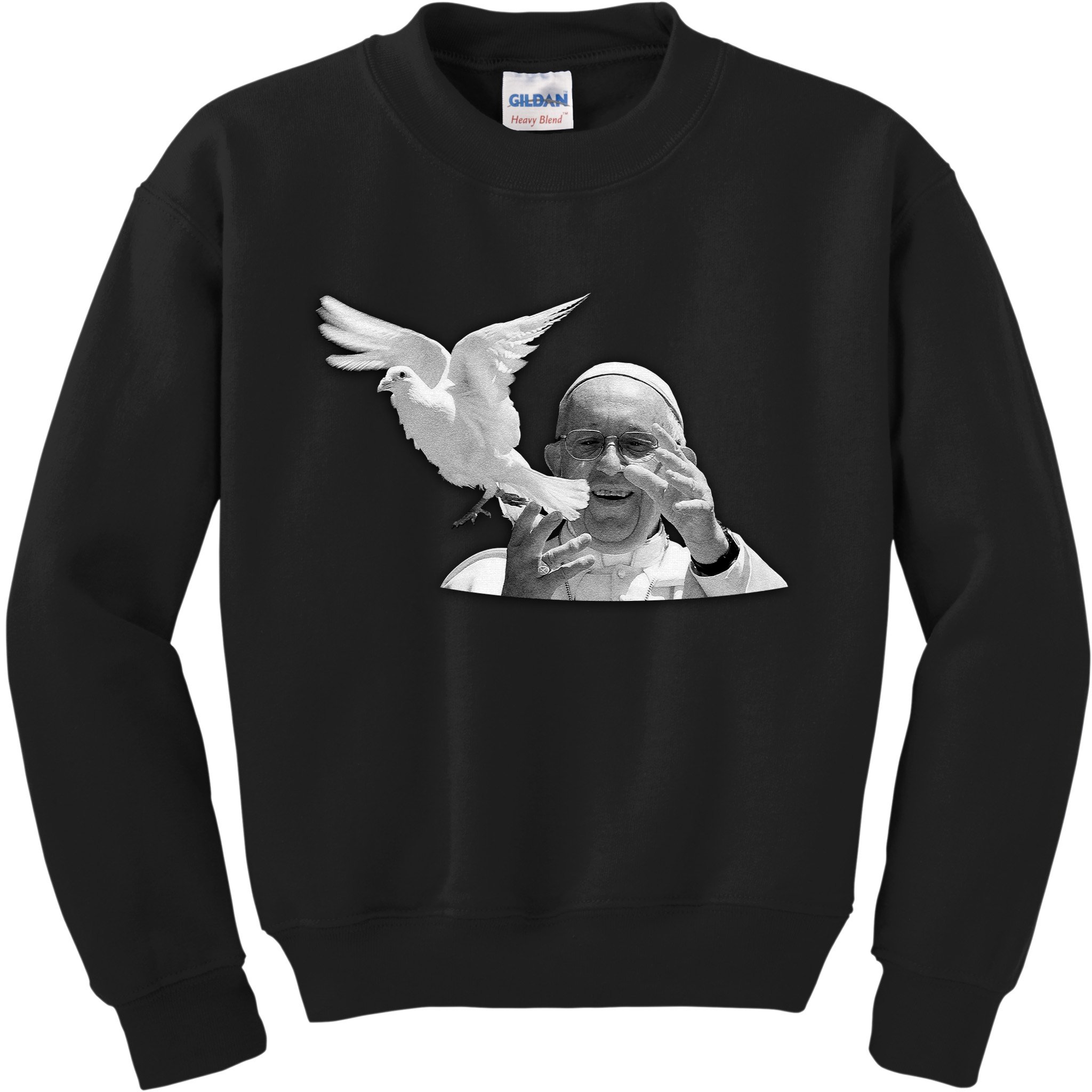 Pope Francis 1936-2025 Memorial Dove Kids Sweatshirt