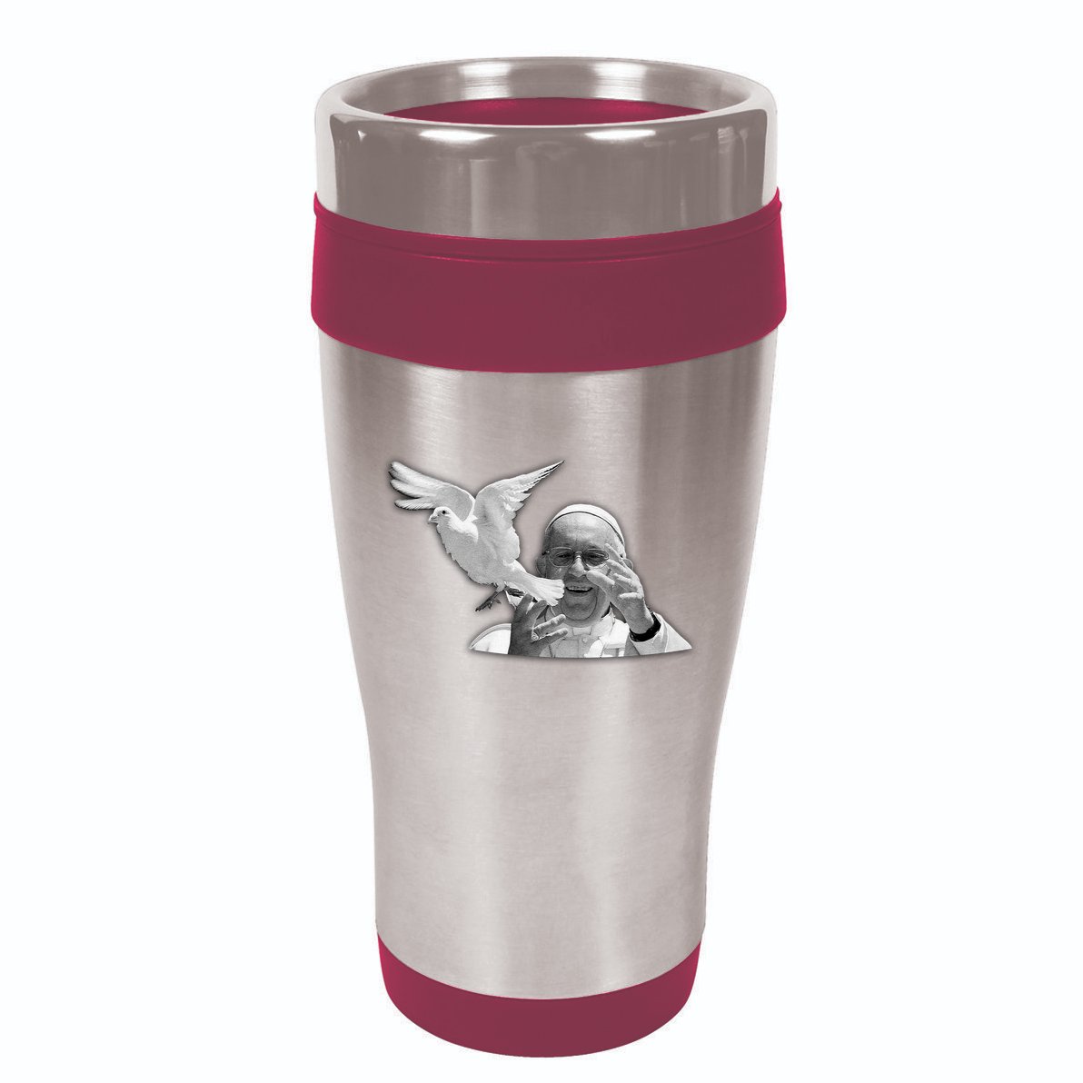 Pope Francis 1936-2025 Memorial Dove 16oz Travel Tumbler