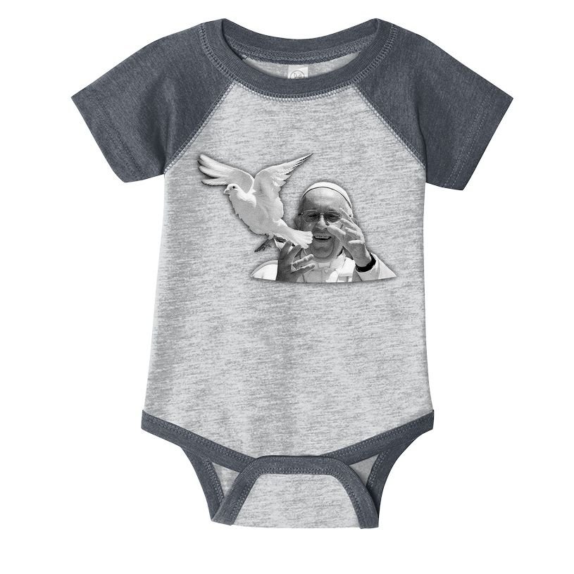 Pope Francis 1936-2025 Memorial Dove Infant Baby Jersey Bodysuit