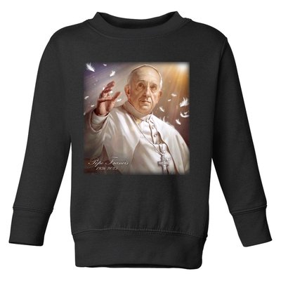 Pope Francis 1936-2025 Memorial Toddler Sweatshirt