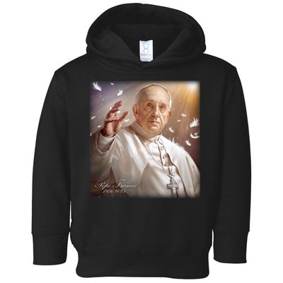 Pope Francis 1936-2025 Memorial Toddler Hoodie