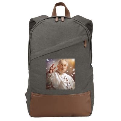 Pope Francis 1936-2025 Memorial Cotton Canvas Backpack