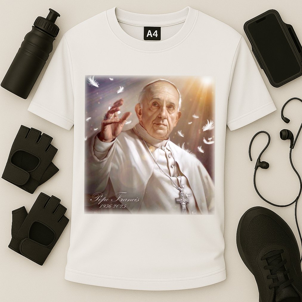Pope Francis 1936-2025 Memorial Cooling Performance Crew T-Shirt