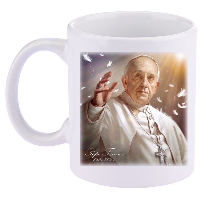 Pope Francis 1936-2025 Memorial 11oz C Handle Ceramic Mug