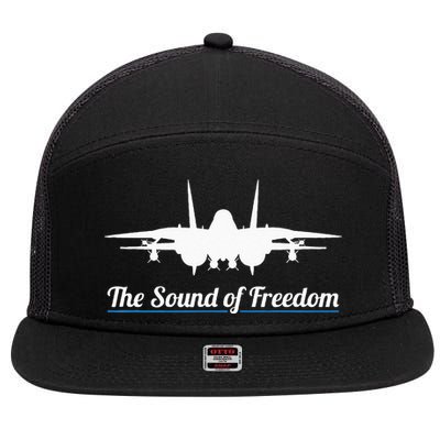 Patriotic F 14 Tomcat Fighter Jet Noise Sound Of Freedom 7 Panel Mesh Trucker Snapback Hat