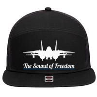 Patriotic F 14 Tomcat Fighter Jet Noise Sound Of Freedom 7 Panel Mesh Trucker Snapback Hat
