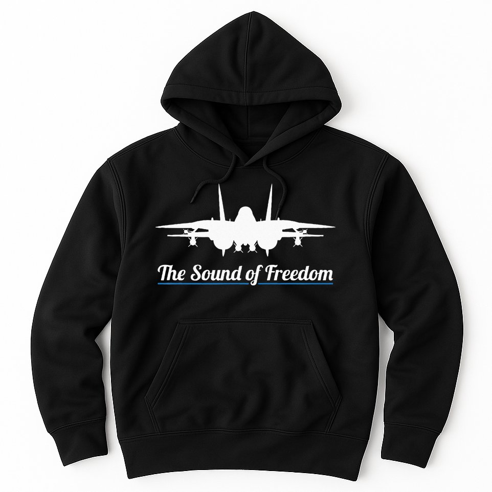 Patriotic F 14 Tomcat Fighter Jet Noise Sound Of Freedom Hoodie
