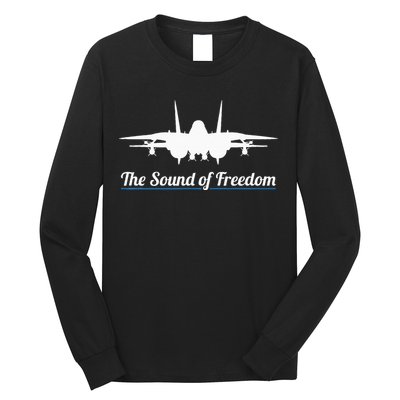 Patriotic F 14 Tomcat Fighter Jet Noise Sound Of Freedom Long Sleeve Shirt