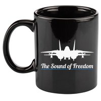 Patriotic F 14 Tomcat Fighter Jet Noise Sound Of Freedom 11oz C Handle Ceramic Mug