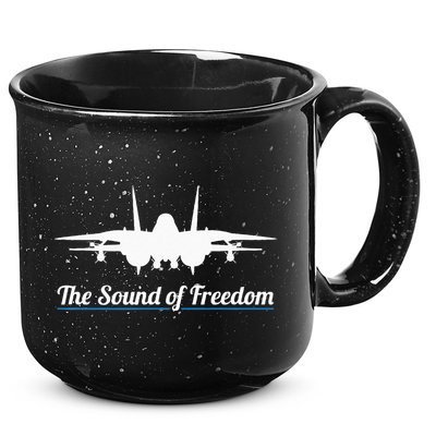 Patriotic F 14 Tomcat Fighter Jet Noise Sound Of Freedom 15oz Campfire Ceramic Mug
