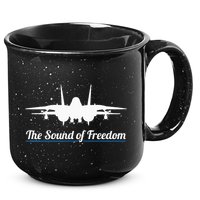 Patriotic F 14 Tomcat Fighter Jet Noise Sound Of Freedom 15oz Campfire Ceramic Mug
