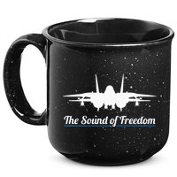 Patriotic F 14 Tomcat Fighter Jet Noise Sound Of Freedom 15oz Campfire Ceramic Mug