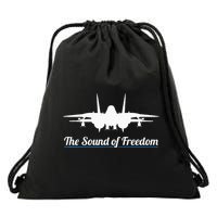 Patriotic F 14 Tomcat Fighter Jet Noise Sound Of Freedom Drawstring Bag