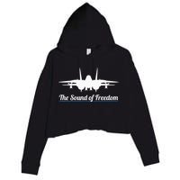 Patriotic F 14 Tomcat Fighter Jet Noise Sound Of Freedom Crop Fleece Hoodie