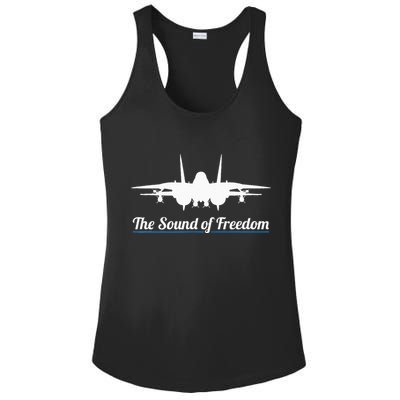 Patriotic F 14 Tomcat Fighter Jet Noise Sound Of Freedom Ladies PosiCharge Competitor Racerback Tank