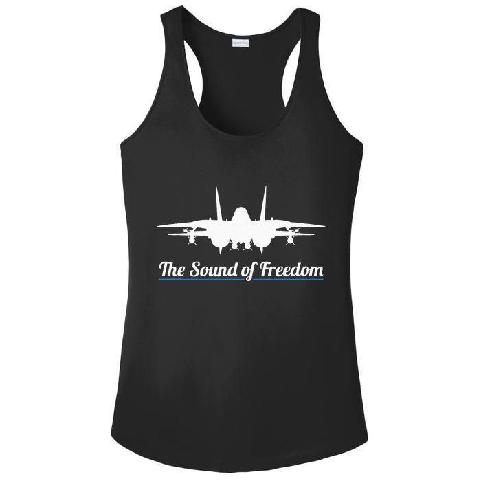 Patriotic F 14 Tomcat Fighter Jet Noise Sound Of Freedom Ladies PosiCharge Competitor Racerback Tank