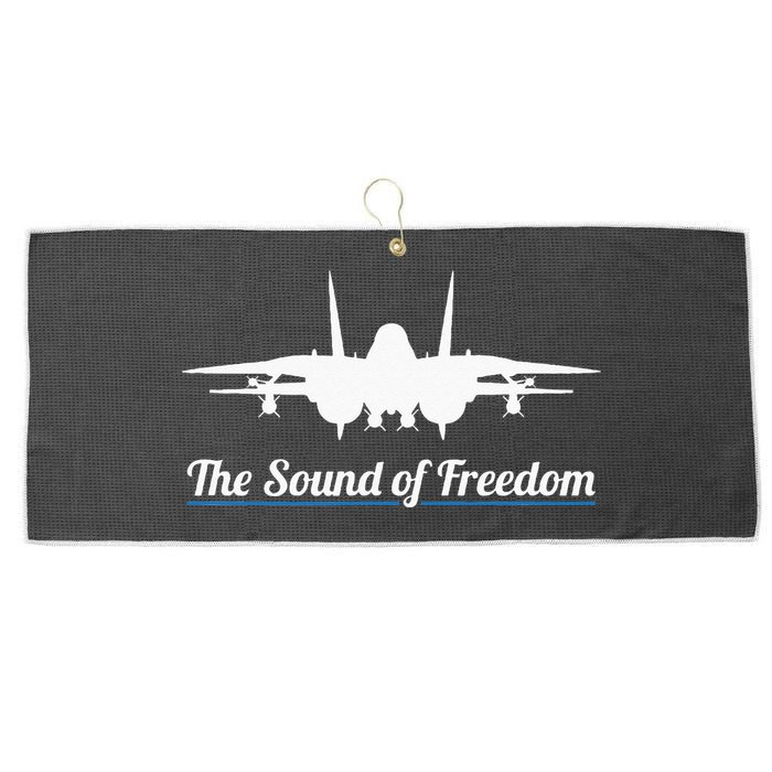 Patriotic F 14 Tomcat Fighter Jet Noise Sound Of Freedom Large Microfiber Waffle Golf Towel