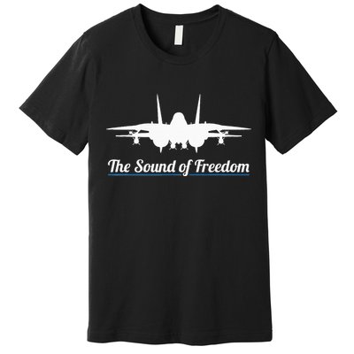 Patriotic F 14 Tomcat Fighter Jet Noise Sound Of Freedom Premium T-Shirt