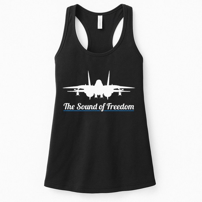 Patriotic F 14 Tomcat Fighter Jet Noise Sound Of Freedom Womens Tank Top