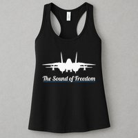 Patriotic F 14 Tomcat Fighter Jet Noise Sound Of Freedom Womens Tank Top