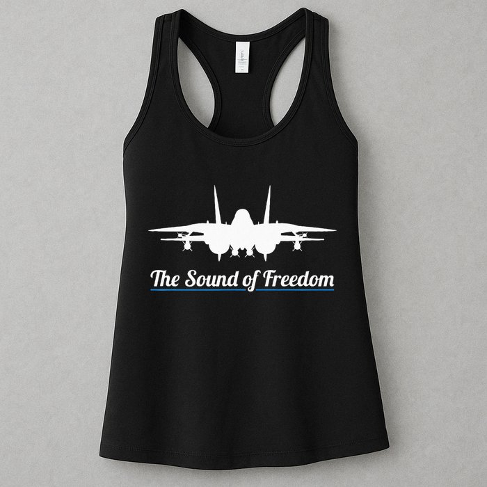 Patriotic F 14 Tomcat Fighter Jet Noise Sound Of Freedom Womens Tank Top