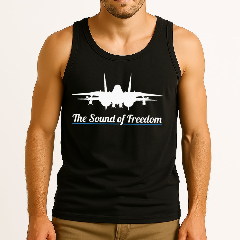 Patriotic F 14 Tomcat Fighter Jet Noise Sound Of Freedom Tank Top
