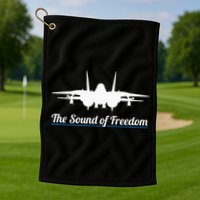 Patriotic F 14 Tomcat Fighter Jet Noise Sound Of Freedom Golf Towel