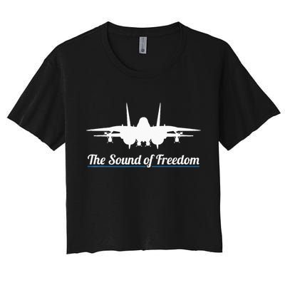 Patriotic F 14 Tomcat Fighter Jet Noise Sound Of Freedom Crop Top