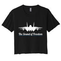 Patriotic F 14 Tomcat Fighter Jet Noise Sound Of Freedom Crop Top