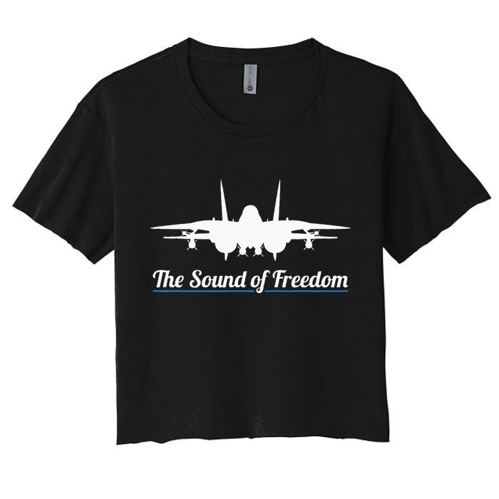 Patriotic F 14 Tomcat Fighter Jet Noise Sound Of Freedom Crop Top