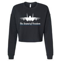 Patriotic F 14 Tomcat Fighter Jet Noise Sound Of Freedom Cropped Pullover Crew