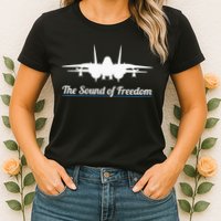 Patriotic F 14 Tomcat Fighter Jet Noise Sound Of Freedom Womens T-Shirt
